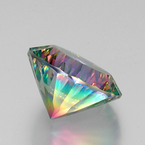 Quarzo mistico Arcobaleno superiore naturale da 10.67 ct, Taglio rotondo, VVS-VS