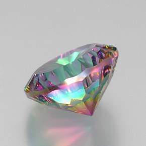 Quarzo mistico Arcobaleno superiore naturale da 11.34 ct, Taglio rotondo, VVS-VS