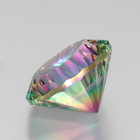 Quarzo mistico naturale multicolore da 11,60 ct, taglio rotondo, VS