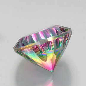 Quarzo mistico Arcobaleno superiore naturale da 12.13 ct, Taglio rotondo, VVS