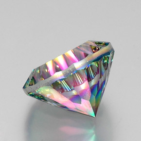 Quarzo mistico naturale multicolore da 12,41 ct, taglio rotondo, VVS
