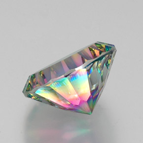 Quarzo mistico naturale multicolore da 10,80 ct, taglio rotondo, VVS-VS