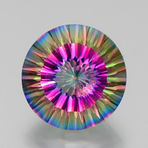 Quarzo mistico Arcobaleno superiore naturale da 10.62 ct, Taglio rotondo, VS