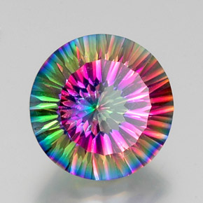 Quarzo mistico Arcobaleno superiore naturale da 10.62 ct, Taglio rotondo, VS