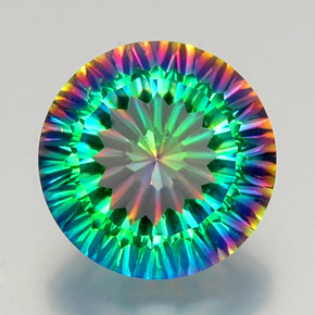 Quarzo mistico Arcobaleno superiore naturale da 9.61 ct, Taglio rotondo, VVS-VS