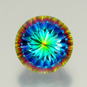 Quarzo mistico Arcobaleno superiore naturale da 10.13 ct, Taglio rotondo, VVS