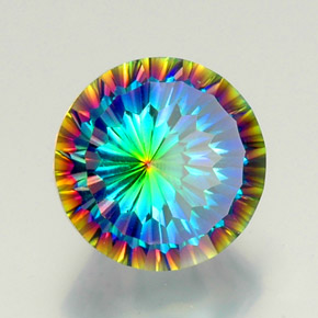 Quarzo mistico Arcobaleno superiore naturale da 10.13 ct, Taglio rotondo, VVS
