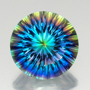 Quarzo mistico Arcobaleno superiore naturale da 18.36 ct, Taglio rotondo, VVS-VS