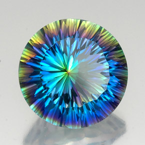Quarzo mistico Arcobaleno superiore naturale da 18.36 ct, Taglio rotondo, VVS-VS
