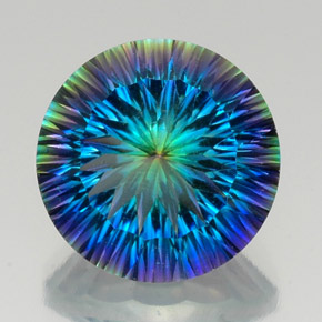 Quarzo mistico naturale multicolore da 18,65 ct, taglio rotondo, VVS-VS