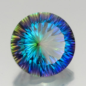 Quarzo mistico naturale multicolore da 18,65 ct, taglio rotondo, VVS-VS