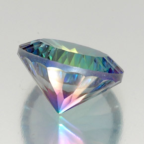 Quarzo mistico naturale multicolore da 18,65 ct, taglio rotondo, VVS-VS