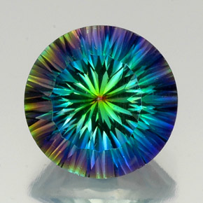 Quarzo mistico Arcobaleno superiore naturale da 19.24 ct, Taglio rotondo, VVS-VS