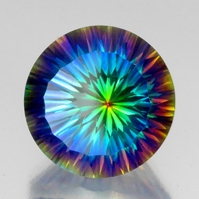 Quarzo mistico Arcobaleno superiore naturale da 21.17 ct, Taglio rotondo, VVS-VS