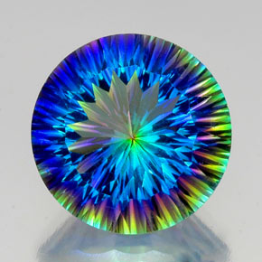 Quarzo mistico naturale multicolore da 18,05 ct, taglio rotondo, VVS-VS
