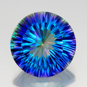 Quarzo mistico naturale multicolore da 17,28 ct, taglio rotondo, VS