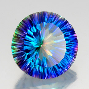 Quarzo mistico naturale multicolore da 17,28 ct, taglio rotondo, VS