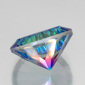 Quarzo mistico naturale multicolore da 17,92 ct, taglio rotondo, VVS-VS