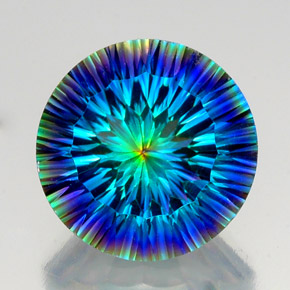 Quarzo mistico Arcobaleno superiore naturale da 18.74 ct, Taglio rotondo, VVS-VS
