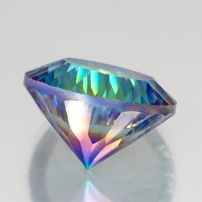 Quarzo mistico naturale multicolore da 19,08 ct, taglio rotondo, VVS-VS
