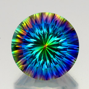 Quarzo mistico Arcobaleno superiore naturale da 19.83 ct, Taglio rotondo, VVS-VS
