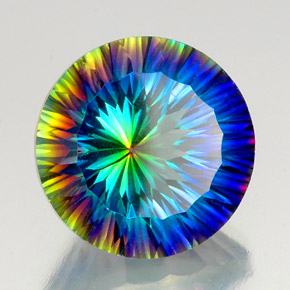 Quarzo mistico Arcobaleno superiore naturale da 19.83 ct, Taglio rotondo, VVS-VS