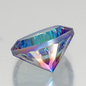 Quarzo mistico naturale multicolore da 19,18 ct, taglio rotondo, VVS-VS