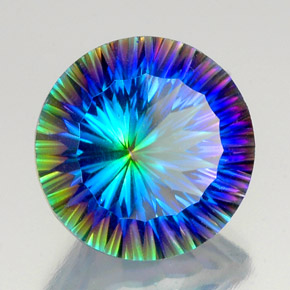 Quarzo mistico Arcobaleno superiore naturale da 18.27 ct, Taglio rotondo, VVS-VS