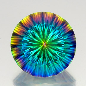 Quarzo mistico Arcobaleno superiore naturale da 19.33 ct, Taglio rotondo, VS