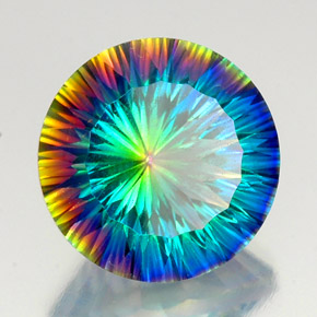 Quarzo mistico Arcobaleno superiore naturale da 19.33 ct, Taglio rotondo, VS