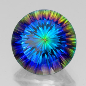 Quarzo mistico naturale multicolore da 19,26 ct, taglio rotondo, VS