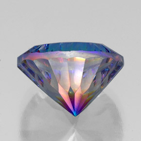 Quarzo mistico naturale multicolore da 19,26 ct, taglio rotondo, VS