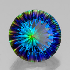 Quarzo mistico naturale multicolore da 17,88 ct, taglio rotondo, VS