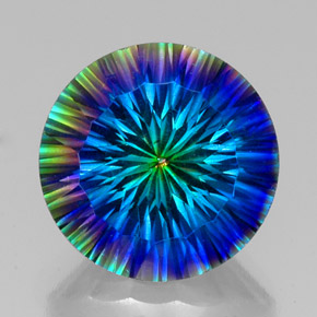 Quarzo mistico Arcobaleno superiore naturale da 19.19 ct, Taglio rotondo, VVS-VS