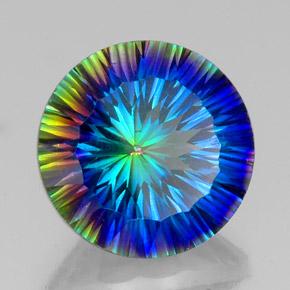 Quarzo mistico Arcobaleno superiore naturale da 19.19 ct, Taglio rotondo, VVS-VS