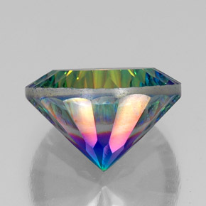 Quarzo mistico naturale multicolore da 18,92 ct, taglio rotondo, VVS-VS