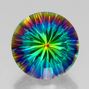 Quarzo mistico Arcobaleno superiore naturale da 20.18 ct, Taglio rotondo, VVS-VS