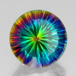 Quarzo mistico Arcobaleno superiore naturale da 20.18 ct, Taglio rotondo, VVS-VS