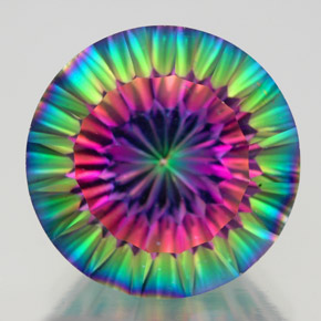 Quarzo mistico Arcobaleno superiore naturale da 12.17 ct, Taglio rotondo, VVS