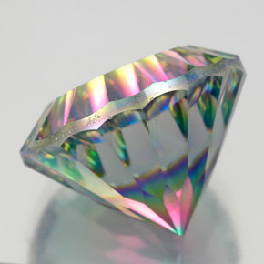 Quarzo mistico Arcobaleno superiore naturale da 12.17 ct, Taglio rotondo, VVS