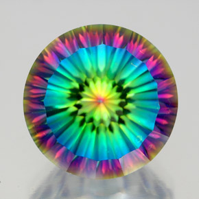 Quarzo mistico Arcobaleno superiore naturale da 9.89 ct, Taglio rotondo, VVS