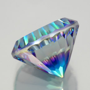 Quarzo mistico Arcobaleno superiore naturale da 9.89 ct, Taglio rotondo, VVS