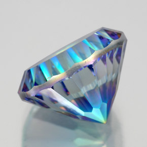 Quarzo mistico naturale multicolore da 10,13 ct, taglio rotondo, VVS-VS