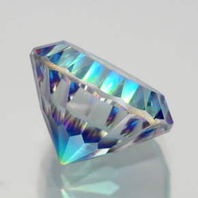 Quarzo mistico naturale multicolore da 9,81 ct, taglio rotondo, VVS