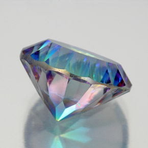 Quarzo mistico naturale multicolore da 9,20 ct, taglio rotondo, VVS-VS