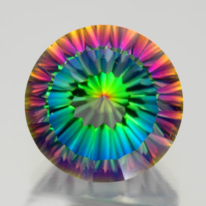 Quarzo mistico Arcobaleno superiore naturale da 10.84 ct, Taglio rotondo, VVS