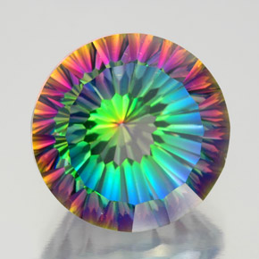 Quarzo mistico Arcobaleno superiore naturale da 10.84 ct, Taglio rotondo, VVS