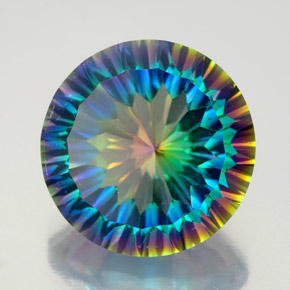 Quarzo mistico Arcobaleno superiore naturale da 8.78 ct, Taglio rotondo, VVS-VS