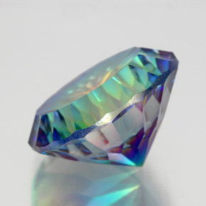 Quarzo mistico Arcobaleno superiore naturale da 8.78 ct, Taglio rotondo, VVS-VS