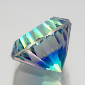 Quarzo mistico Arcobaleno superiore naturale da 10.58 ct, Taglio rotondo, VVS-VS